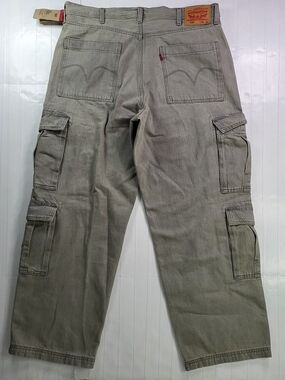 Levi's 578 Men's 38x32 Baggy Fit Light Grey Cargo Jeans with Tags